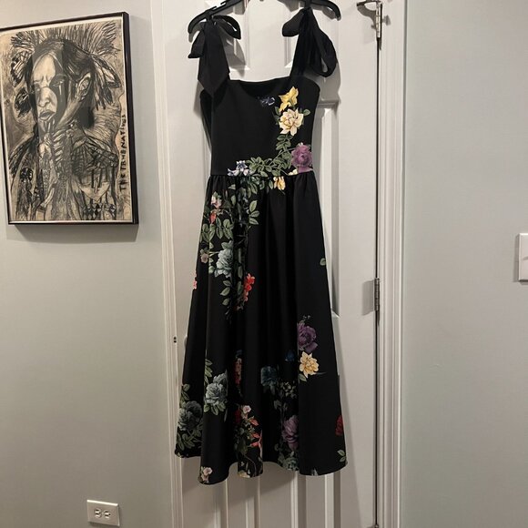 ALICE & OLIVIA "ORIANA" DROP-WASIT DRESS - Picture 9 of 15